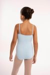 Класическо балетно трико Intermezzo BODYMERSTRAP колекция Essential с право деколте в светло синьо