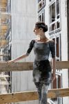 Zidans 2 Sleeves Leotard – Mud Front View.