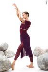 Zidans 4 Sleeves Horizon Leotard – Wine