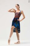 Zidans Strap Leotard Ground – Matte and Shiny Contrast