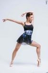 Zidans Strap Leotard Ink Strokes – Artistic Print Front