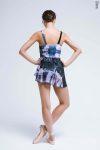 Zidans Strap Leotard Ink Strokes – Artistic Print Front