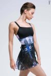 Zidans Strap Leotard Ink Strokes – Artistic Print Front