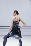 Zidans Strap Leotard Ink Strokes – Artistic Print Front