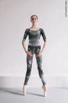 Zidans 2 Sleeves Leotard – Mud Front View.