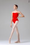 Zidans Strap Leotard Scarlet 2Beige – Front View