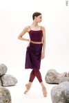 Zidans Lines Leotard Wine – Vertical Design Front