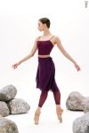 Zidans Lines Leotard Wine – Vertical Design Front