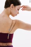 Zidans Lines Leotard Wine – Vertical Design Front