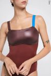 Zidans Strap Leotard Ground – Matte and Shiny Contrast