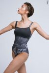 Zidans Strap Leotard Steel Spray – Unique Industrial Print