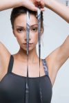 Zidans Strap Leotard Steel Spray – Unique Industrial Print