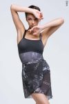 Zidans Strap Leotard Steel Spray – Unique Industrial Print