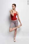 Zidans Strap Leotard Scarlet