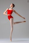 Zidans Strap Leotard Scarlet