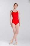 Zidans Strap Leotard Scarlet