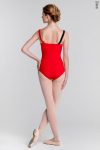 Zidans Strap Leotard Scarlet