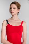 Zidans Strap Leotard Scarlet