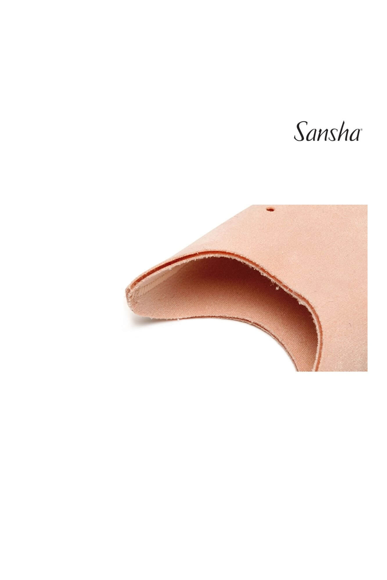 Sansha G-PAD1 DV - Gel and Microfiber Detail Близък план на микрофибърната повърхност и гъвкавия гел на протектори Sansha