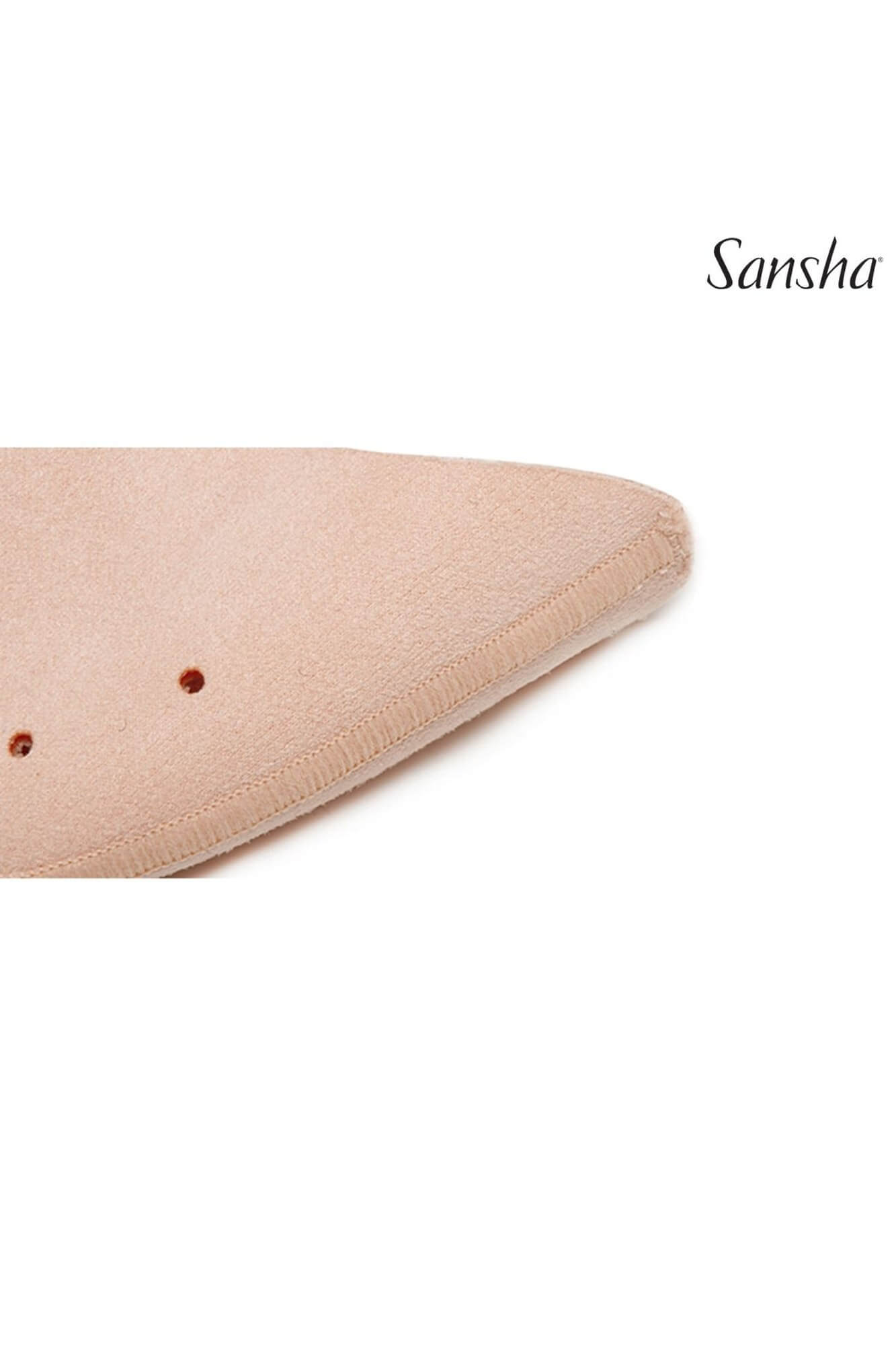 Sansha G-PAD1 DV - Gel and Microfiber Detail Близък план на микрофибърната повърхност и гъвкавия гел на протектори Sansha