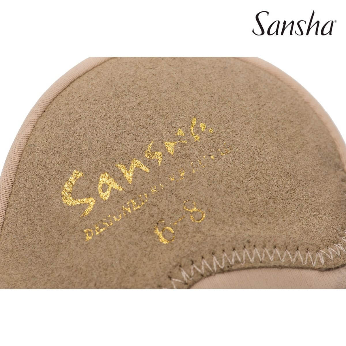 Sansha Modern Dance Shoes SOLO6 Light Tan - Studio View. Обувки протектори за съвременни танци Sansha SOLO6 в телесен цвят от еластична мрежа.