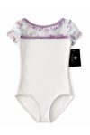 Short Sleeve Ballet Leotard Lycra Bow Detail – Front View.