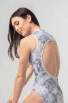 Mara Dancewear Aura White Marble Ballet Leotard Front View