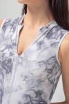 Mara Dancewear Aura White Marble Ballet Leotard Front View