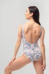 Mara Dancewear Diana Gray Rose Floral Ballet Leotard Front View
