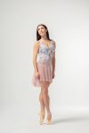 Mara Dancewear Diana Gray Rose Floral Ballet Leotard Front View