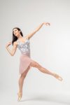 Mara Dancewear Diana Gray Rose Floral Ballet Leotard Front View
