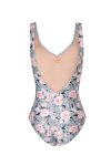 Mara Dancewear Diana Gray Rose Floral Ballet Leotard Front View
