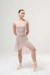 Mara Dancewear Petal Pink Chiffon Ballet Wrap Skirt Front View