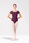 Short Sleeve Ballet Uniform Leotard – Front View.