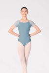 Short Sleeve Ballet Uniform Leotard – Front View.