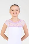 Short Sleeve Ballet Leotard Lycra Bow Detail – Front View.
