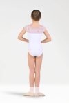 Short Sleeve Ballet Leotard Lycra Bow Detail – Front View.