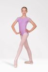 Short Sleeve Ballet Uniform Leotard – Front View.