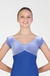 Short Sleeve Velvet Ballet Leotard – Front View