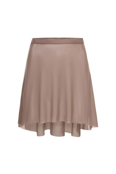 Светлокафява къса балетна пола от тюл Light Brown Short Mesh Skirt от Mara Dancewear