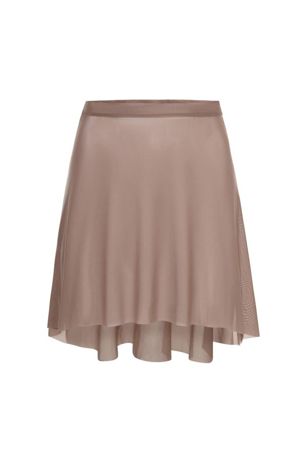 Светлокафява къса балетна пола от тюл Light Brown Short Mesh Skirt от Mara Dancewear