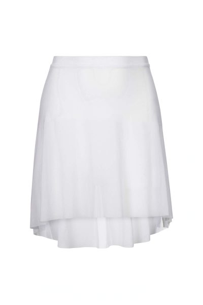 Бяла къса балетна пола от тюл White Short Mesh Skirt от Mara Dancewear