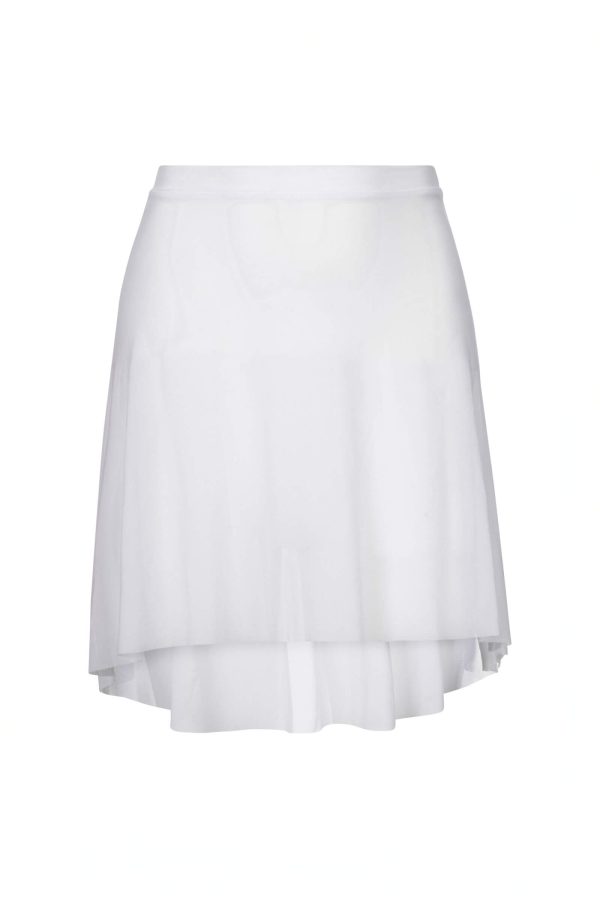 Бяла къса балетна пола от тюл White Short Mesh Skirt от Mara Dancewear