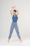 Светлосин загряващ балетен панталон Soft Blue Warm-up pants от Mara Dancewear