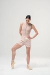Пастелно розови загряващи балетни шорти Pastel Pink Warm-up shorts от Mara Dancewear