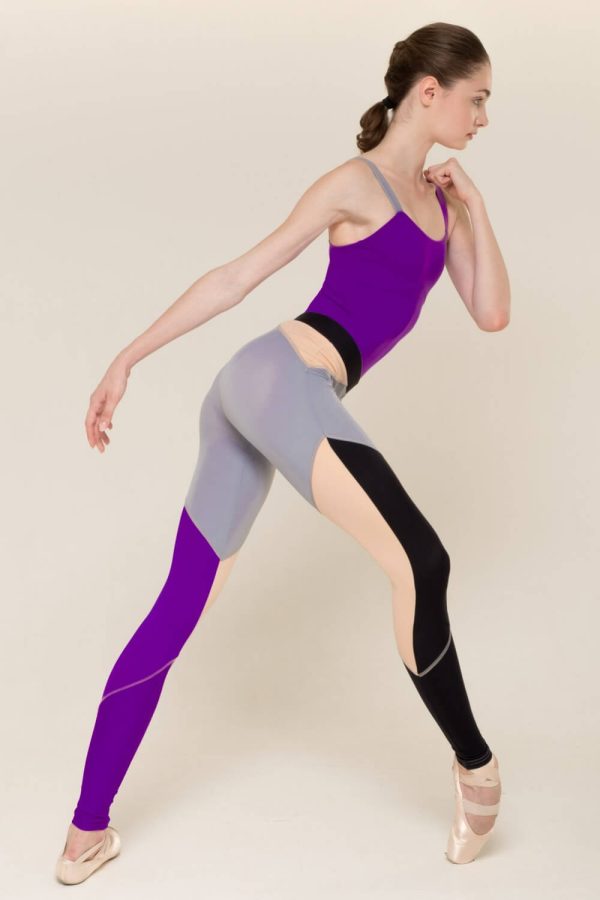 Дамски цветен балетен клин Zidans Colour Block Leggings Mess отпред