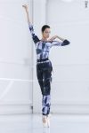 Zidans 2 Sleeves Leotard Ink Strokes – Front View