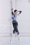 Zidans 2 Sleeves Leotard Ink Strokes – Front View