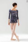 Zidans 2 Sleeves Leotard Steel Spray – Front View
