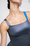 Zidans Graphite Camisole Leotard – Front View